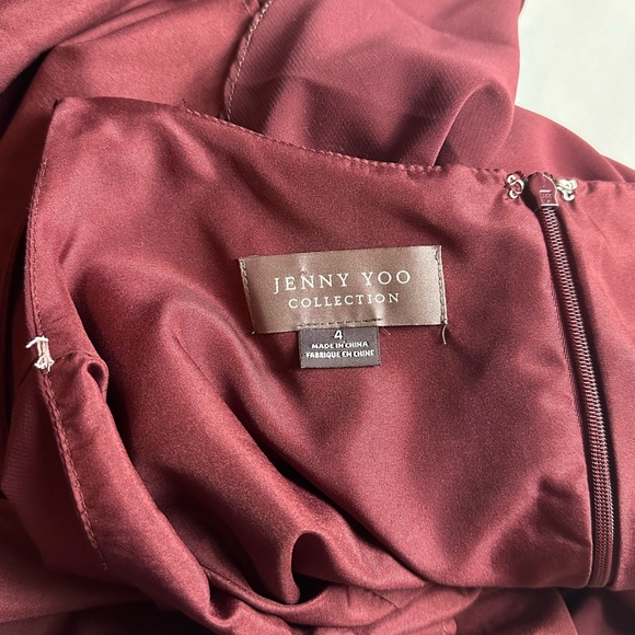 Jenny Yoo - Blake burgundy gown. Spaghetti straps, layered, flowy. Size 4. - Picture 4 of 9
